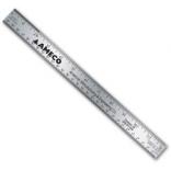 12" Etched Stainless Steel Ruler: 2 Sided
