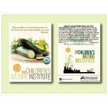Organic Squash 'Dark Green Zucchini' Seed Packet