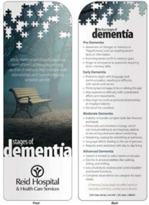 Stages of Dementia Bookmark 