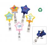 Star Shaped Badge Reel with Alligator Clip 