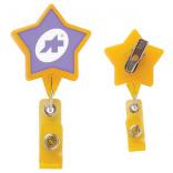 Large Star Shaped Badge Reel with Alligator Clip 