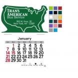 USA Shaped Self-Adhesive Calendar