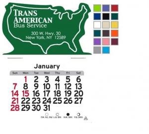 USA Shaped Self-Adhesive Calendar