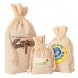 4" x 7" Natural Cotton Drawstring Giveaways Bag 