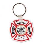 Fireman Shield Soft Vinyl Keychain