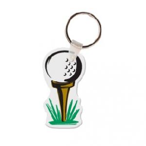 Golf Ball and Tee Soft Vinyl Keychain