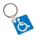 Handicap Sign Soft Vinyl Keychain