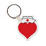 Heart with Nurse Hat Soft Vinyl Keychain