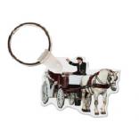 Horse and Carriage Vinyl Keychain