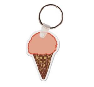 Ice Cream Cone Soft Vinyl Keychain