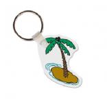 Palm Tree with Island Soft Vinyl Keychain