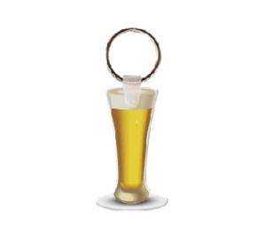Glass Of Beer Soft Vinyl Key Tag