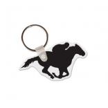 Horse with Rider Soft Vinyl Key Tag