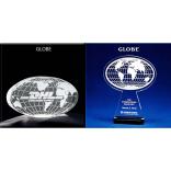Oval Globe Shaped Acrylic Award/Paperweight 