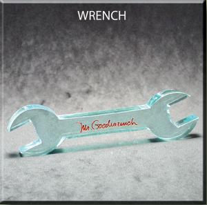 Wrench Shaped Acrylic Award/Paperweight 