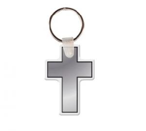 Wide Cross Logo Soft Vinyl Keychain