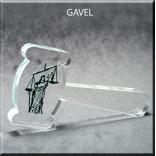 Gavel Shaped Acrylic Award/Paperweight