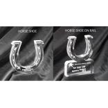 Horseshoe Shaped Acrylic Award/Paperweight