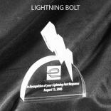 Lightning Bolt Shaped Acrylic Award/Paperweight