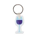 Wine Glass Vinyl Key Tag