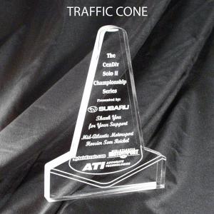 Traffic Cone Shaped Acrylic Award/Paperweight