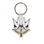 Bells with Doves Soft Vinyl Keychain