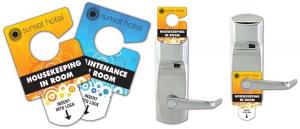 Electronic Door Lock Insert &amp; Doorhanger 