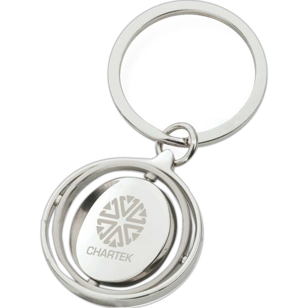 Silver Spinning Key Chain