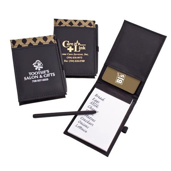 Bronze Weave Note Pad and Matching Pen  with Logo