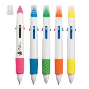 Duo-Function 4-Color Pen W/Highlighter