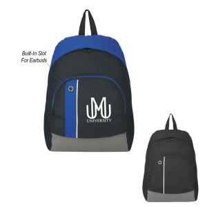 Backpack with Water Bottle Holder &amp; Ear Bud Slot