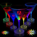 7 oz. Light Up Frosted Top Martini Glass