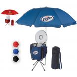 Portable Umbrella And Cooler Set