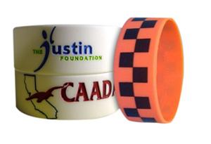 Custom 1&quot; Thick Silicone Wristband 