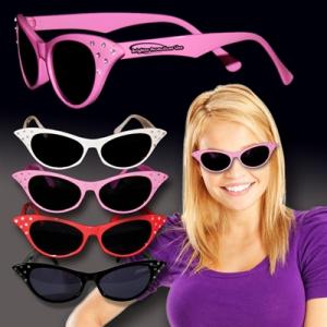 50s Cats Eye Sunglasses with Rhinestones 