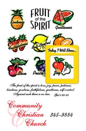&quot;Fruit Of The Spirit&quot; Themed Mood Magnet