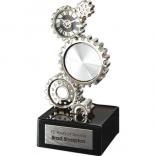 Gear Shaped Desk Clock Award 