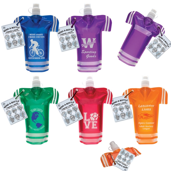 Promotional Jersey Shaped Collapsible Water Bottle 