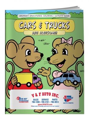 &quot;Cars And Trucks Are Awesome!&quot; Coloring Book