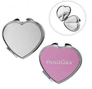 Heart Shaped Pill Box With Mirror