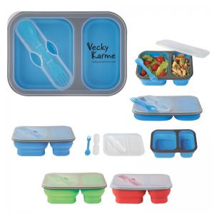 Dual Sided Food Container With Utensil