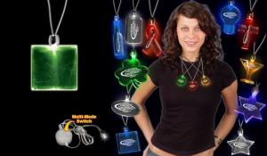 Square Shaped Light Up Necklace Pendant
