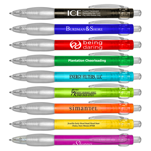 Custom Printed Translucent Retractable Ballpoint Pen