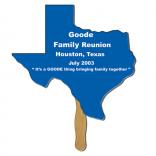 Texas State Shaped Hand Fan
