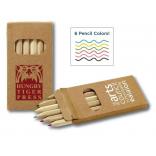 Six Color Wooden Pencil Set in Box