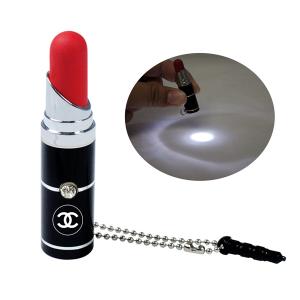 LED Flashlight Lipstick Stylus Keychain