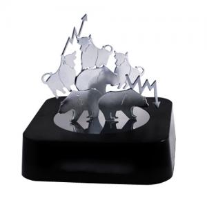 Magnetic Bull And Bear Sculpture