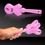 Pink Ribbon Shaped Hand Clapper