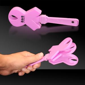Pink Ribbon Shaped Hand Clapper