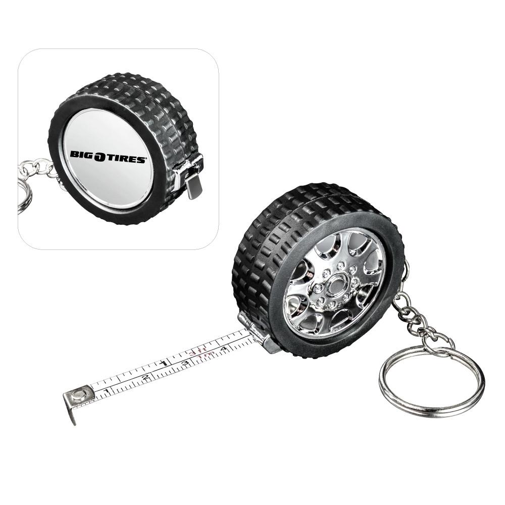 Tire Shaped Measuring Tape Key Chain